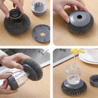 MystScrub™ 2-in-1 Liquid Soap Dispensing Steel Scrubber